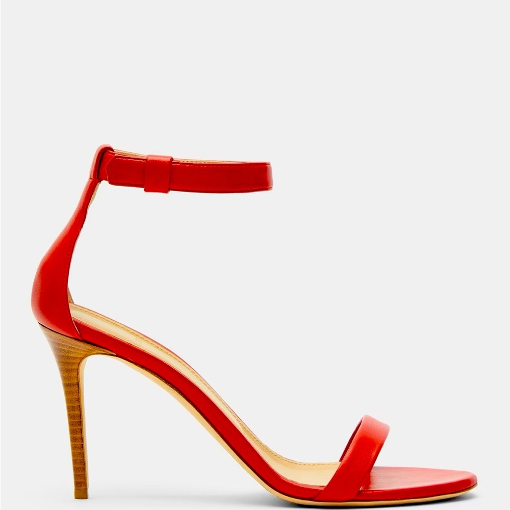Theory Nappa High Heel Sandal Open Toe Ankle Strap Pumps 37.5. NWT